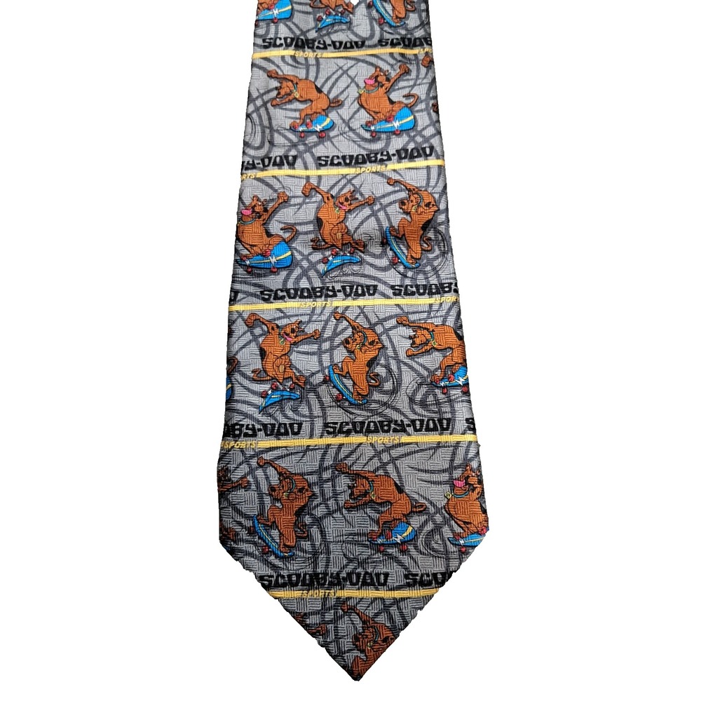 Vintage Scooby Doo Tie Mens 90s Retro Cartoon Network Novelty Briefly Stated